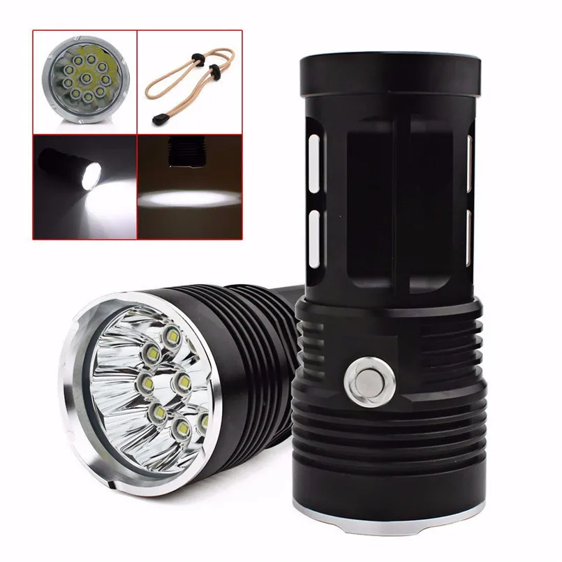 

Super Bright 28000LM 11 x CREE XM-L T6 LED Flashlight 18650 Led Lamp Torch Portable lantern Camping NOA27