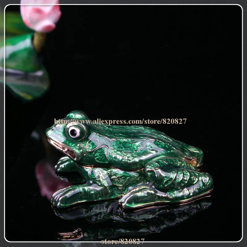 Download Metal Crystal Frog Trinket Box Jewelry Boxes Mini Frog ...