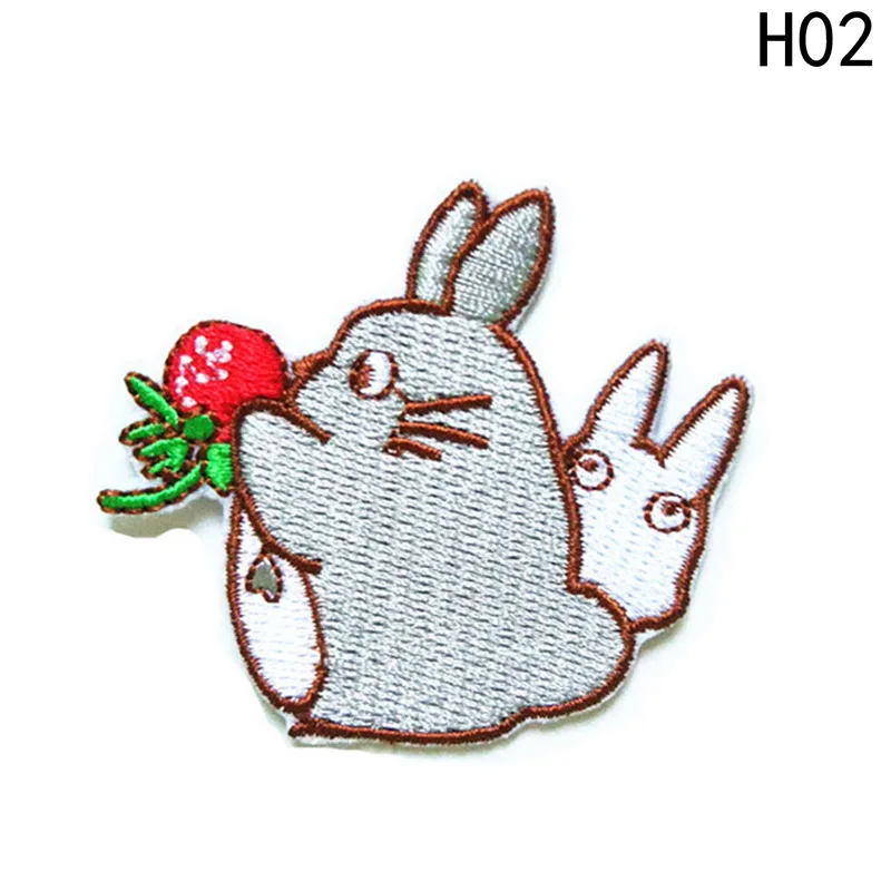 Totoro вышитый утюгом патч DIY вышивка ручной работы Вязание крючком Пришивание
