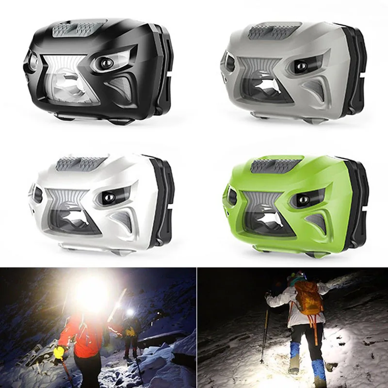 LED Sensor Headlamp USB Rechargeable Headlight Waterproof Head Light for Camping Cycling Fishing MDJ998 | Освещение