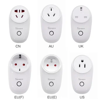 

Sonoff S26 WiFi Smart Socket AU/CN/EU/UK/US Wireless Plug Smart Home Switch Power Sockets Work for Alexa Google Assistant