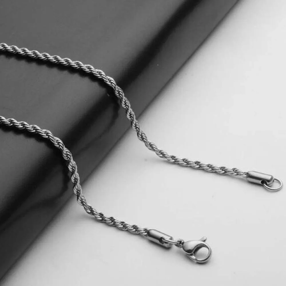 10pcs/lot High Quality 2.4mm Stainless Steel Twisted Chain Waterproof