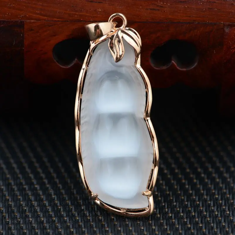 

[silver] deer King opal pendant pea S925 silver rose gold plating craft Womens wholesale
