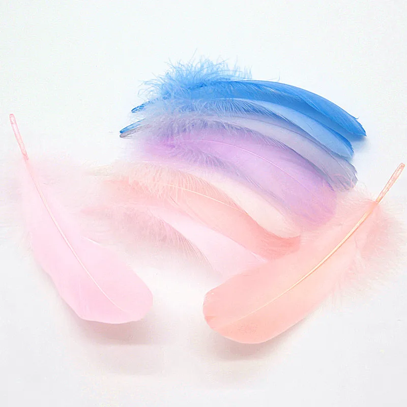 

Natural Swan Feathers Plumes 10-15cm Floating Goose Feather Colourful Plume For DIY Wedding Jewelry Craft Home Decoration 50pcs