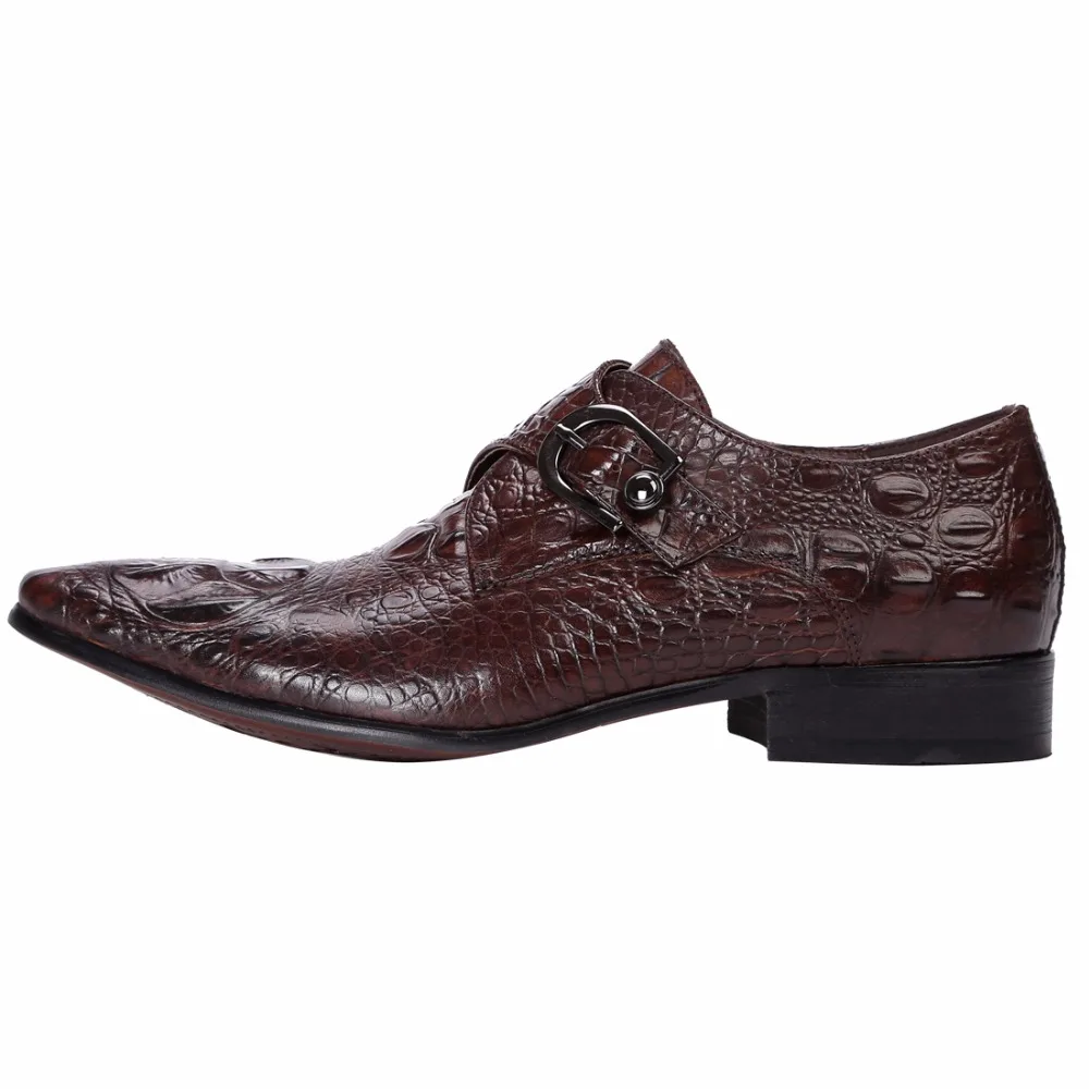 Chaussures Grande De Cuir Oxford Printemps Rétro Décontractée 2019 D'affaires Véritable Noir Formelle coffee En Hommes Taille Britanniques Crocodile Motif 5pqzxx8Wng