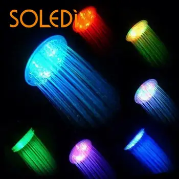 

Handheld Colorful Shower Head LED Romantic Light Water Bath Home Bathroom