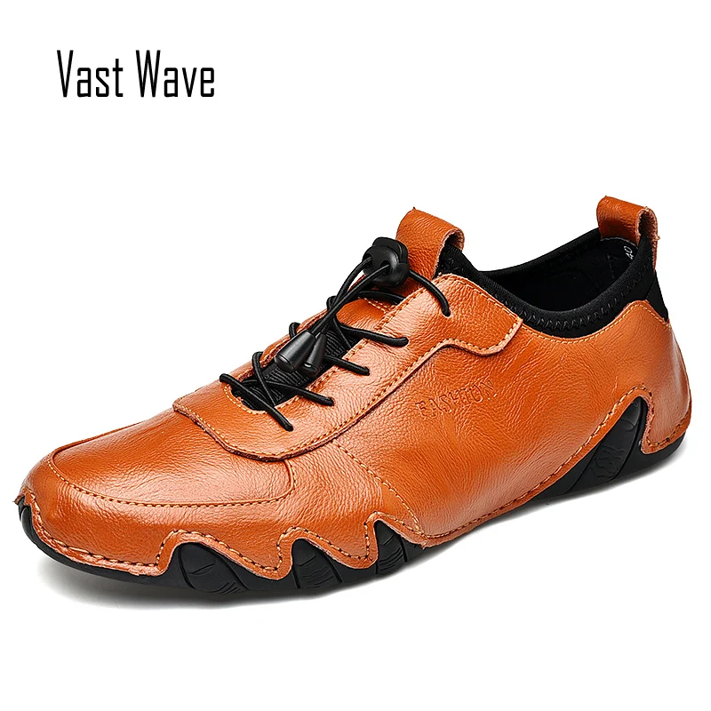 

VastWave Genuine Leather Fashion Casual Male Shoes Adult For Men Sneakers Octopus Classic Quality Walking Driving Footwear