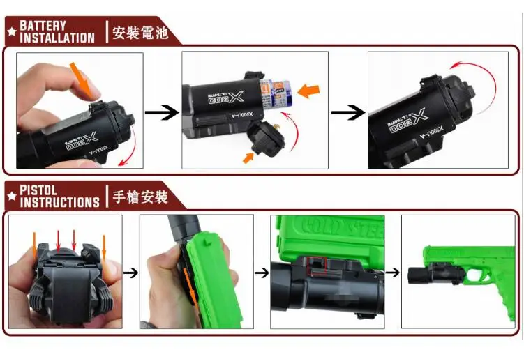 Lumen com Picatinny Elemento Airsoft Surefir Ultra X300u Fashlight Arma Pistola Lanterna 370 Rail X300 13 Cheap Luzes de armas