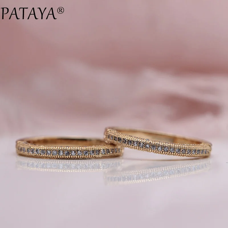 Micro Wax Inlay Natural Zircon Small Rings 585 Rose Gold - Image 2