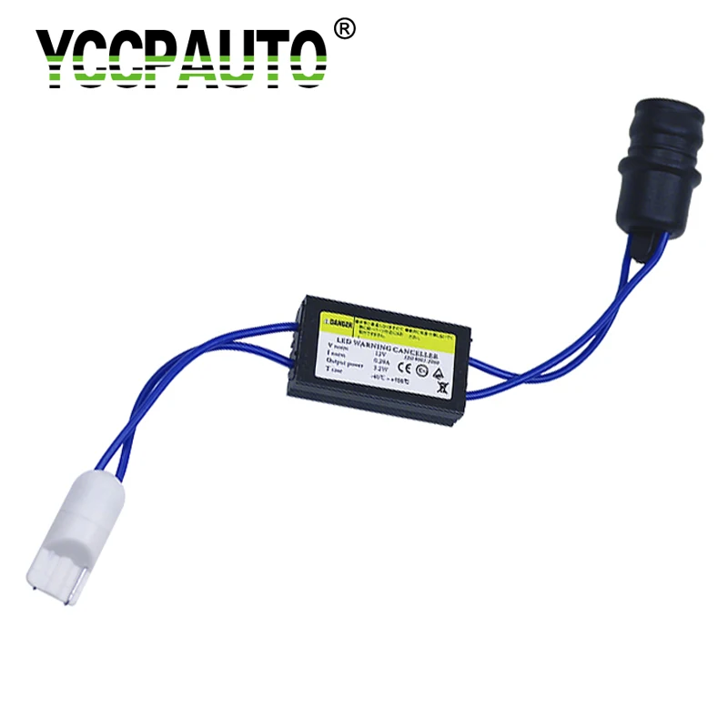

YCCPAUTO 1Pcs W5W LED Decoder Cable T10 LED Canbus Load Resistor 501 192 168 Car Lights Error Canceller 12V