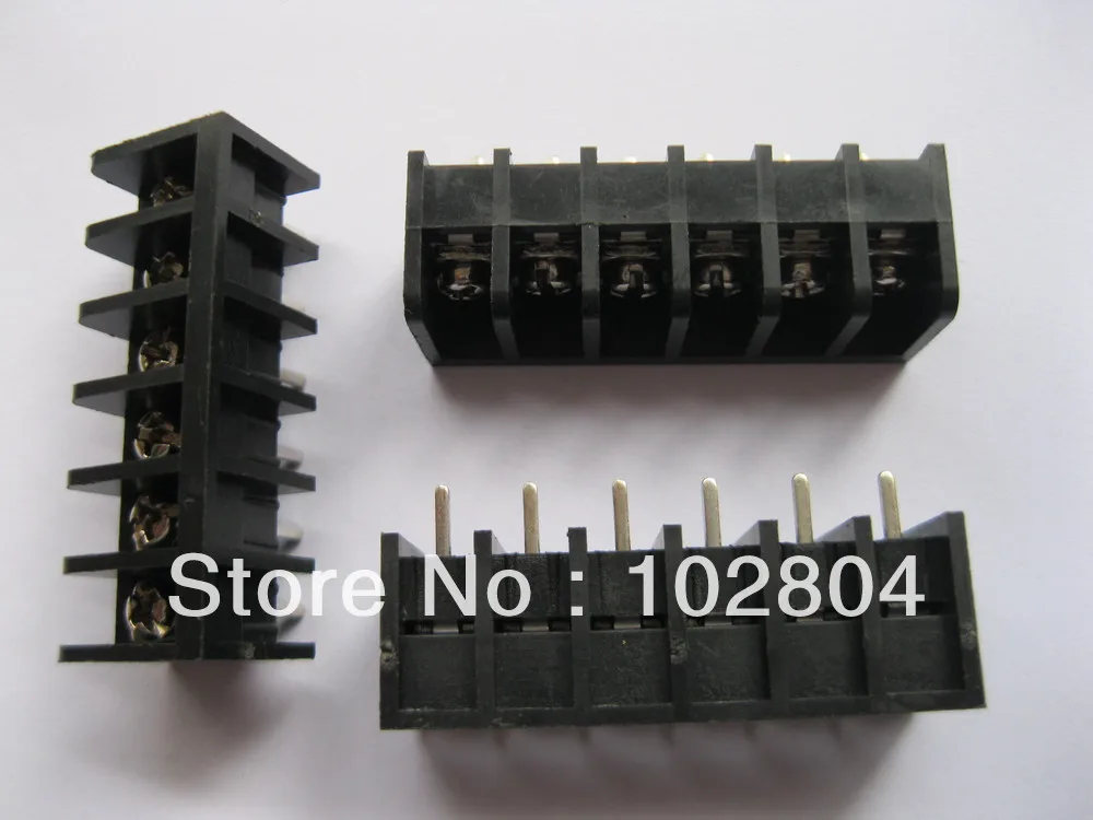 

150 P Barrier Typecs 6way/pin Pitch 8.25mm Black Color Screw Terminal Block Connector DC39B HOT Sale HIGH Quality