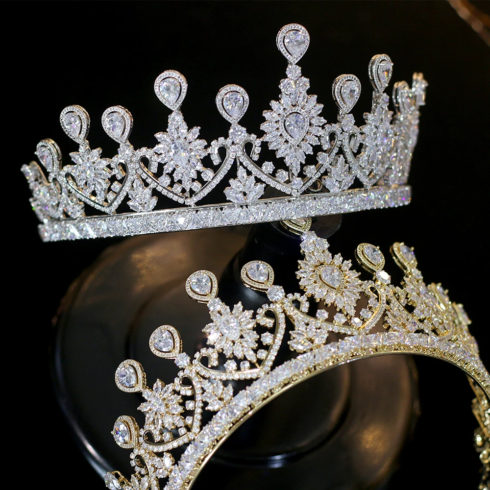 Новые роскошные большой формы женские свадебные тиары Coroa De Noiva искры тиары и короны повязка на голову аксессуары для волос