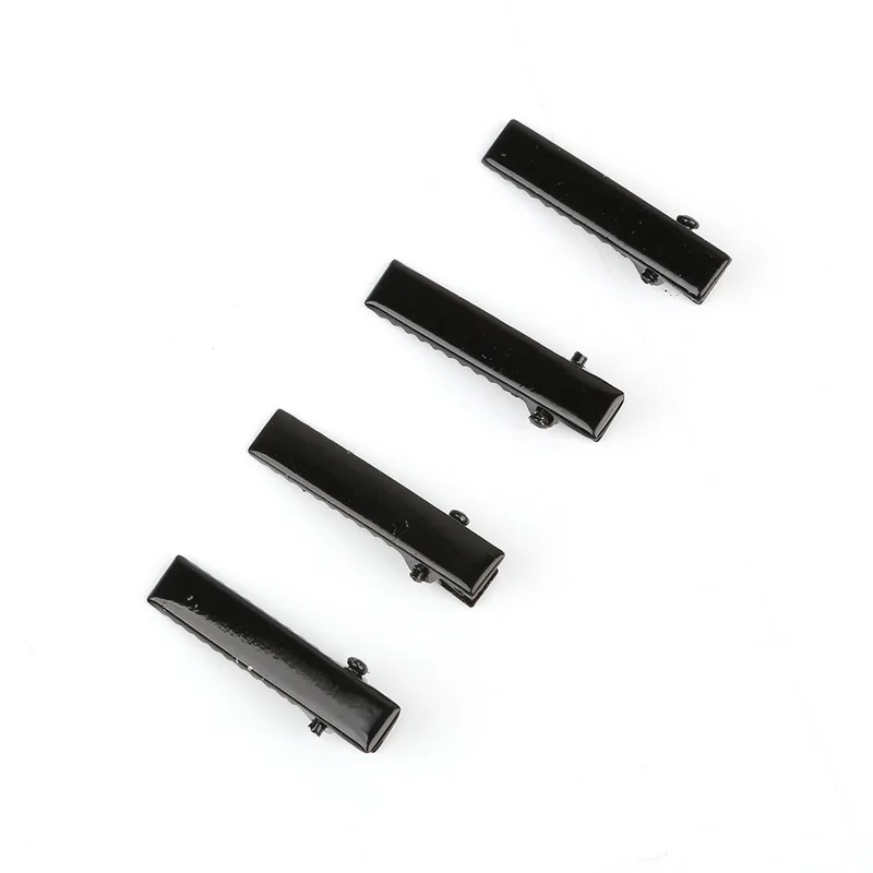 60 шт. металлические зажимы для волос Аллигатор 3,2~ 5,8 см черный родиевый цвет инструменты для моделирования причесок аксессуары - Цвет: 3.2cm black