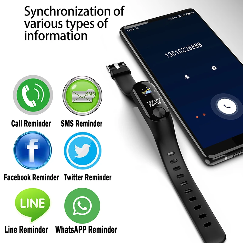 Спортивные Смарт часы с Bluetooth мужские и женские цифровые водонепроницаемые