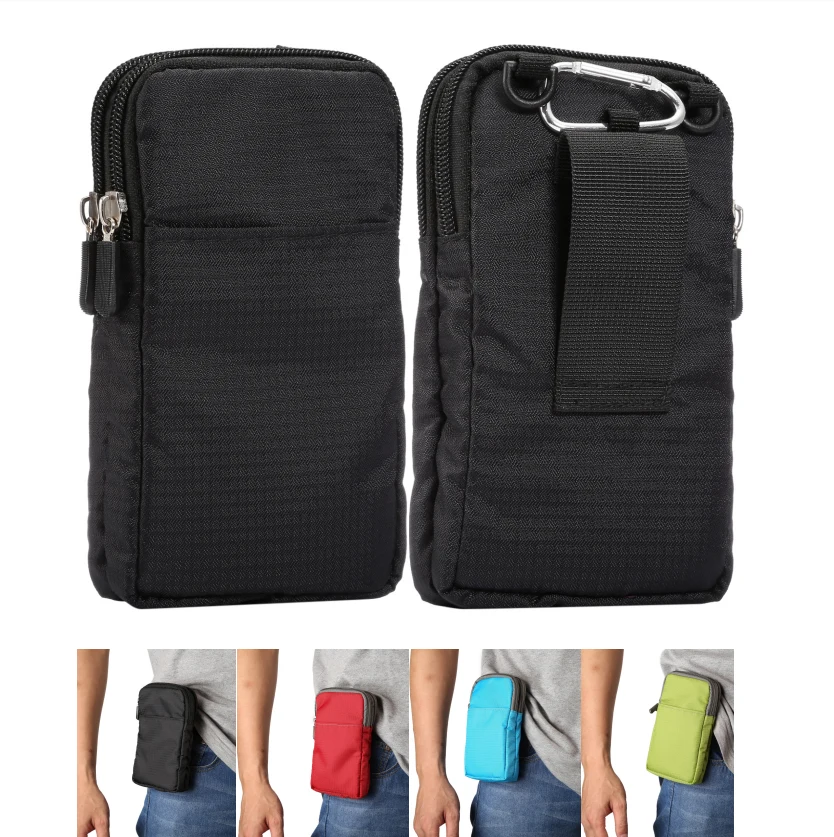 

Universal Phone Bag For iPhoneX/XS/XR/XS Max 6 6s 7 8 plus Belt Clip Pouch with Shoulder Strap For Samsung S10 S10e S9 S8 S7 S6