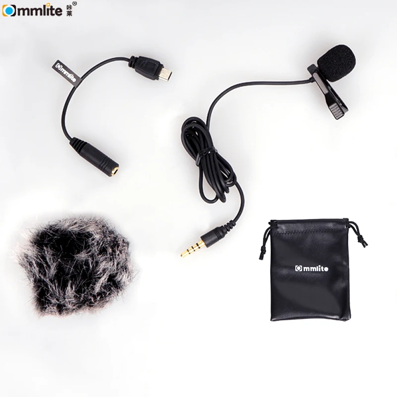 

Commlite CoMica Lavalier Microphone Clip-on Omni-directional Condenser Mic for GoPro HERO3, HERO3+ and HERO4 with Wind Muff