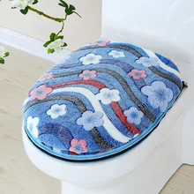 2 цвета 2 компл./лот новые модные домашние мягкие сиденье для унитаза крышка моющееся сиденье для унитаза Подушка CALI005