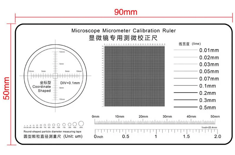 Микроскоп-микрометр калибратор Лупа фильм точечный датчик высокая точность измерения прозрачный мягкий Калибр стерео микроскоп