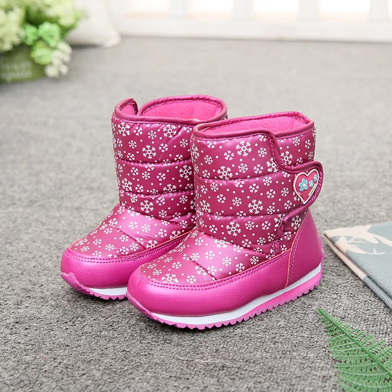 

Children's Winter Wool Boots Girls Shoes Fashion Plush Kids Snow Boots Water-Proof Students Sneakers Warm Non-slip Rubber Boots