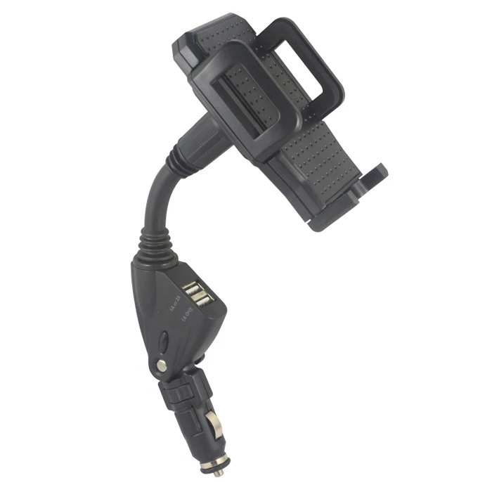 Поворотный 2A Dual USB мобильный телефон автомобильного прикуривателя Зарядное