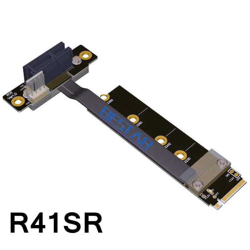 8G/bps M.2 NGFF NVMe ключ M 2230 2242 2280 для PCIe x1 Riser Card PCI E Gen3.0 1x плоский кабель удлинитель 1060ti