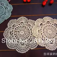 Новое поступление 12pic/lot 20 см/7.8 дюймов круглый хлопка крючком салфетки обеденный стол горшок держатель Pad Подставки Мат красочные чувствовал