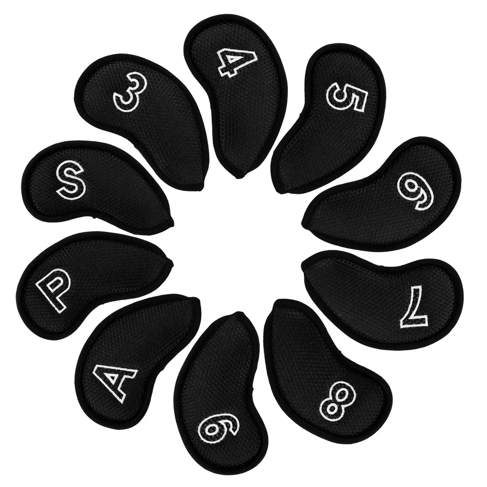 

10pcs Set Golf Club Iron Headcover Golf Club Protector Meshy Iron Cover