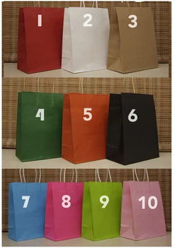 

paper bags packaging gift bag for shopping garment handle carrier logo brand design paper bags Wholesale100pcs/lot 27x21x11cm