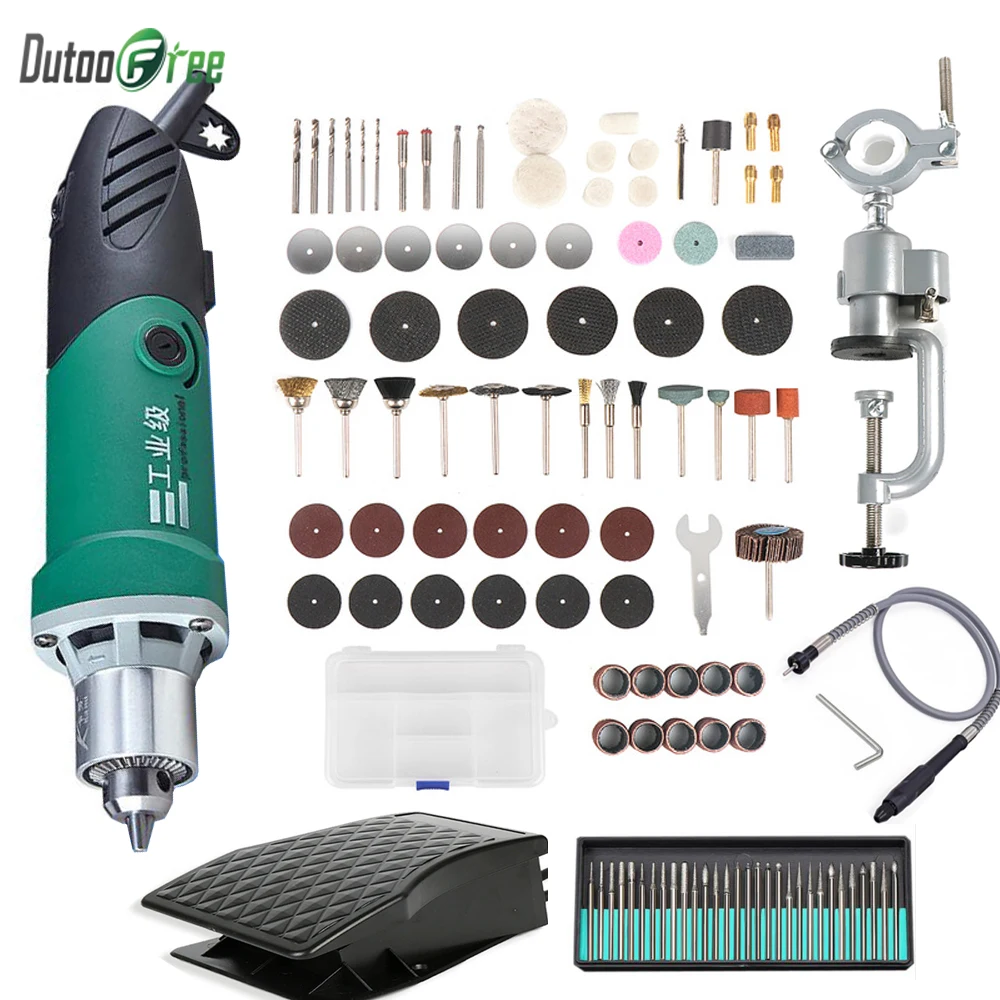 

Dutoofree Electric Engraver Dremel Style Mini Electric Drill With Dremel Rotary Tools with Flexible Shaft Electric Hand Drill