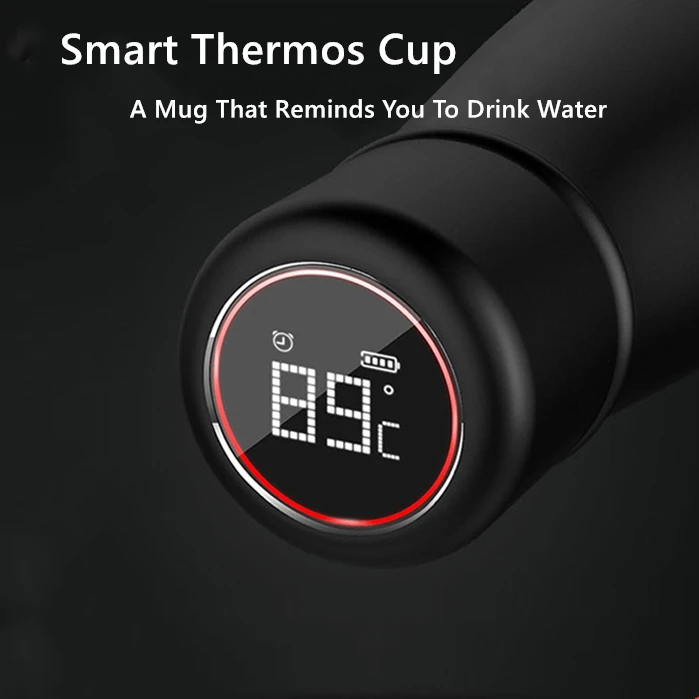 Цифровой умный термос-чашка светодиодный сенсорный экран портативный беспроводной зарядки напоминание холодильная Горячая бутылка для воды для путешествий чашка подарки
