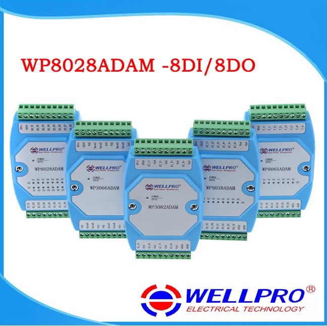 Digital Input and Output Module Isolated 8DI//8DO RS485 MODBUS RTU WP8028ADAM NPN