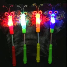 Детский светодиодный мигающий светильник волшебная палочка бабочка светящиеся концертные палочки реквизит для болельщиков день рождения Хэллоуин Рождество