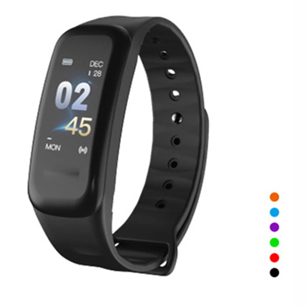 

C1 Smart Bracelet fitness bracelet Dynamics Color Screen Waterproof Activity Heart Rate Monitor Blood Pressure Measurement