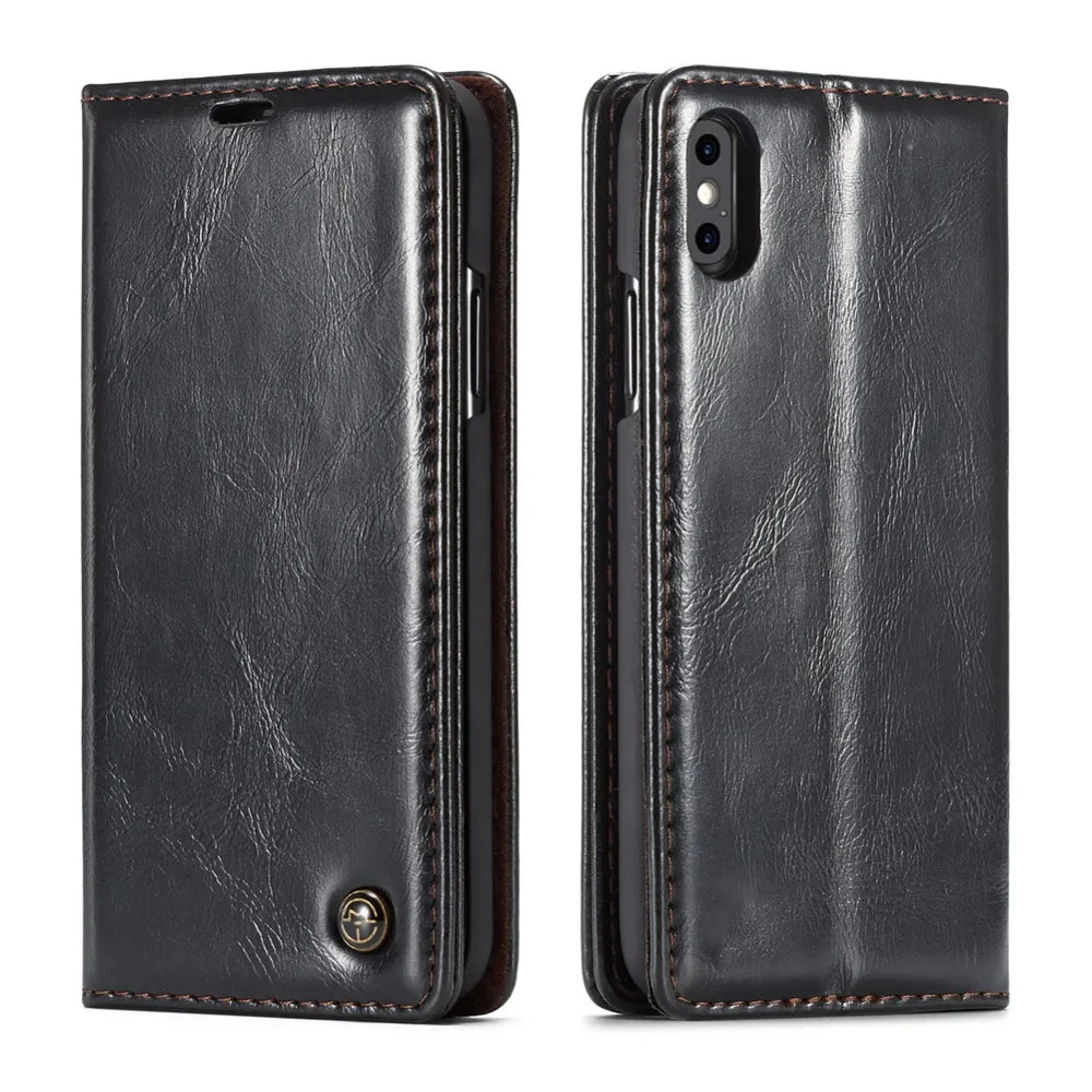 for Apple iPhone X 8 8Plus 7 7Plus 5 5S SE Flip Wallet Case Magnetic Leather Mobile Phone Cover Stand Holder with Card Slots | Мобильные