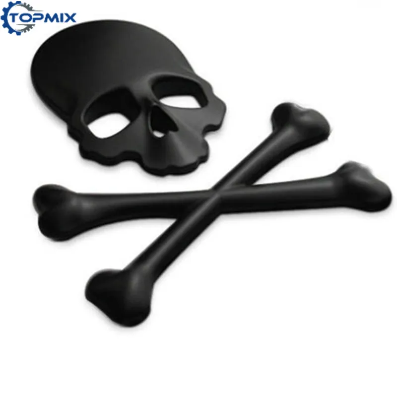 Skull Metal Bone Badge 2