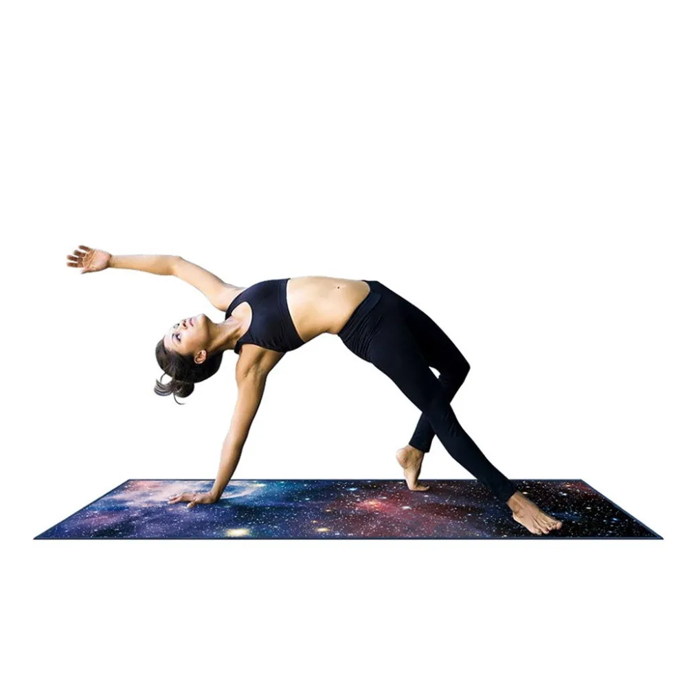 Звездное небо нескользящий толстый кленовый лист Коврик для йоги с рисунком коврик прочный Тренировочный Коврик для фитнеса для тренажёрного зала подушка для похудения