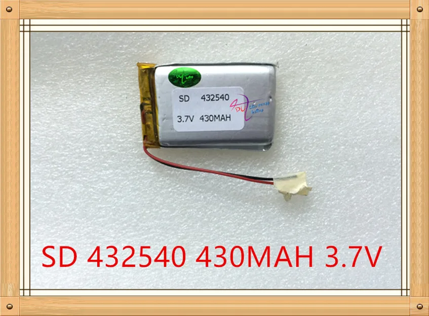 

Liter energy battery 3.7V lithium polymer battery MP3 point reading pen MP4 driving recorder 432540 recording pen 430mAh