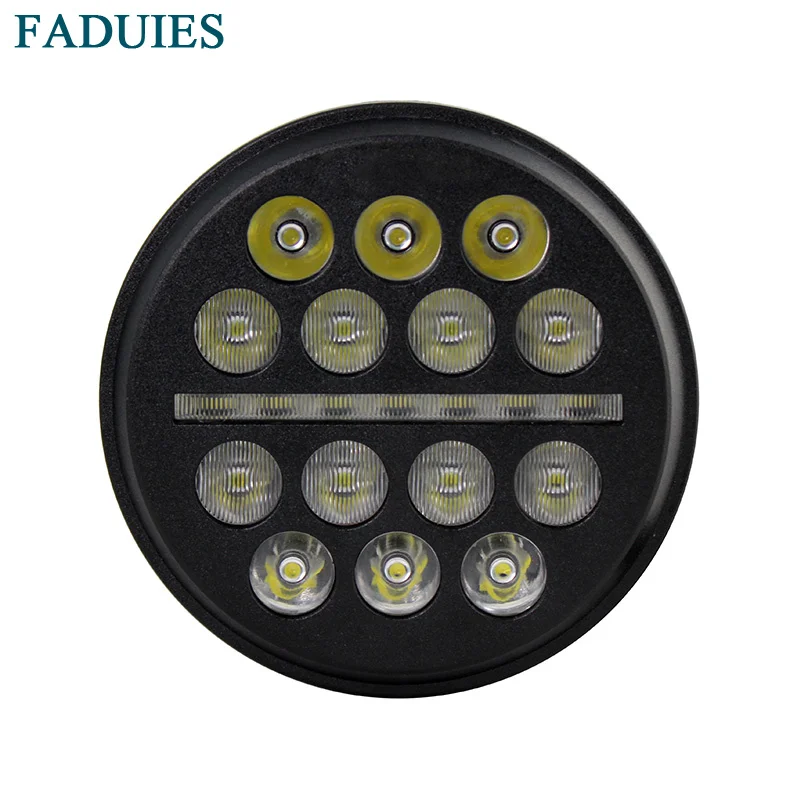 FADUIES For Harley Lights 5 34 Black LED Daymaker Headlight With DRL For Harley Sportster Iron 883 1200 Dyna Street Bob FXDB (2)