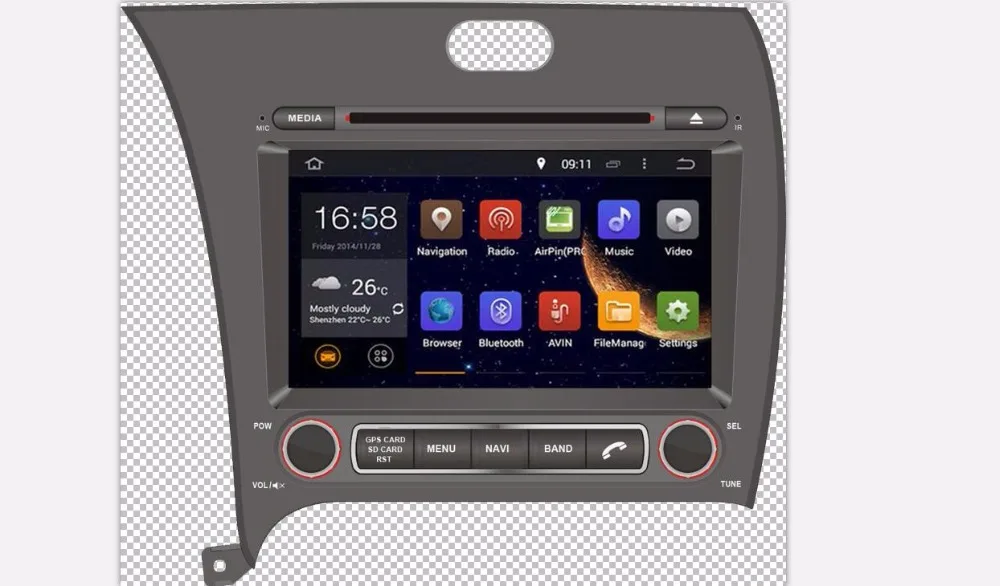 Android 6.0 2 DIN автомобильный DVD GPS для Kia Cerato K3 FORTE 2013 2014 2015 2016 Штатная радио видео плеер Wi-Fi 1024*600