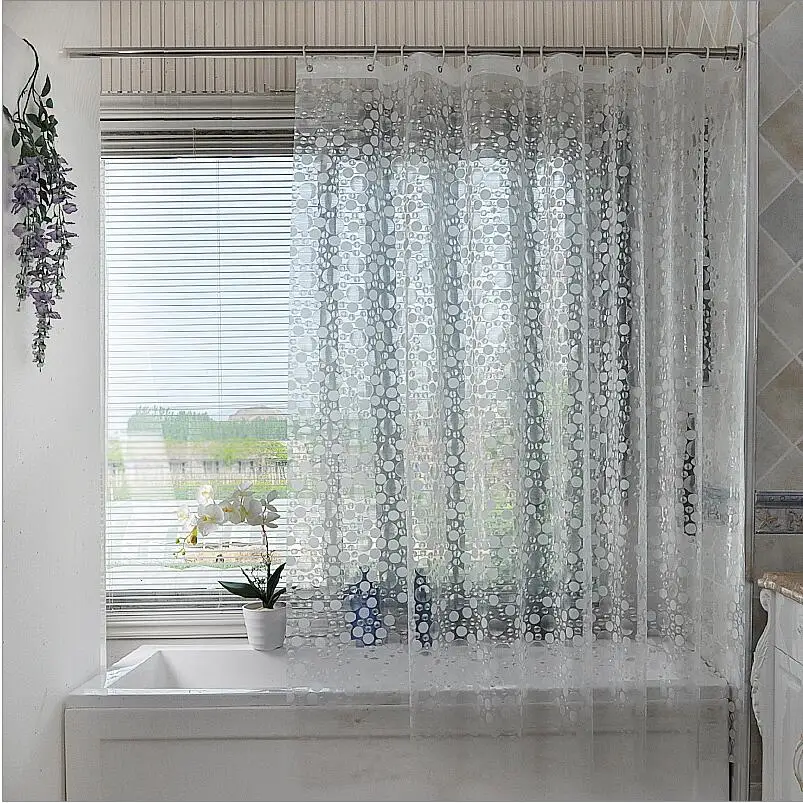 9 Ukuran Yang Berbeda Shower Curtain Eva Moldproof Tahan Air Shower Curtain Eva Moldproof Tahan