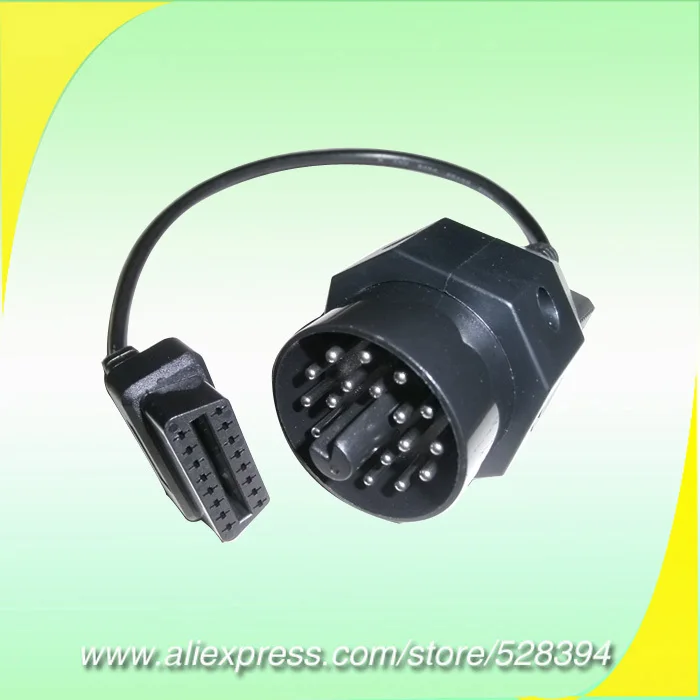 

15% Off 1pc OBD OBD II for BMW 20 pin OBD2 Adapter Connector 16 PIN Female e36 e39 X5 Z3 for BMW 20pin Male