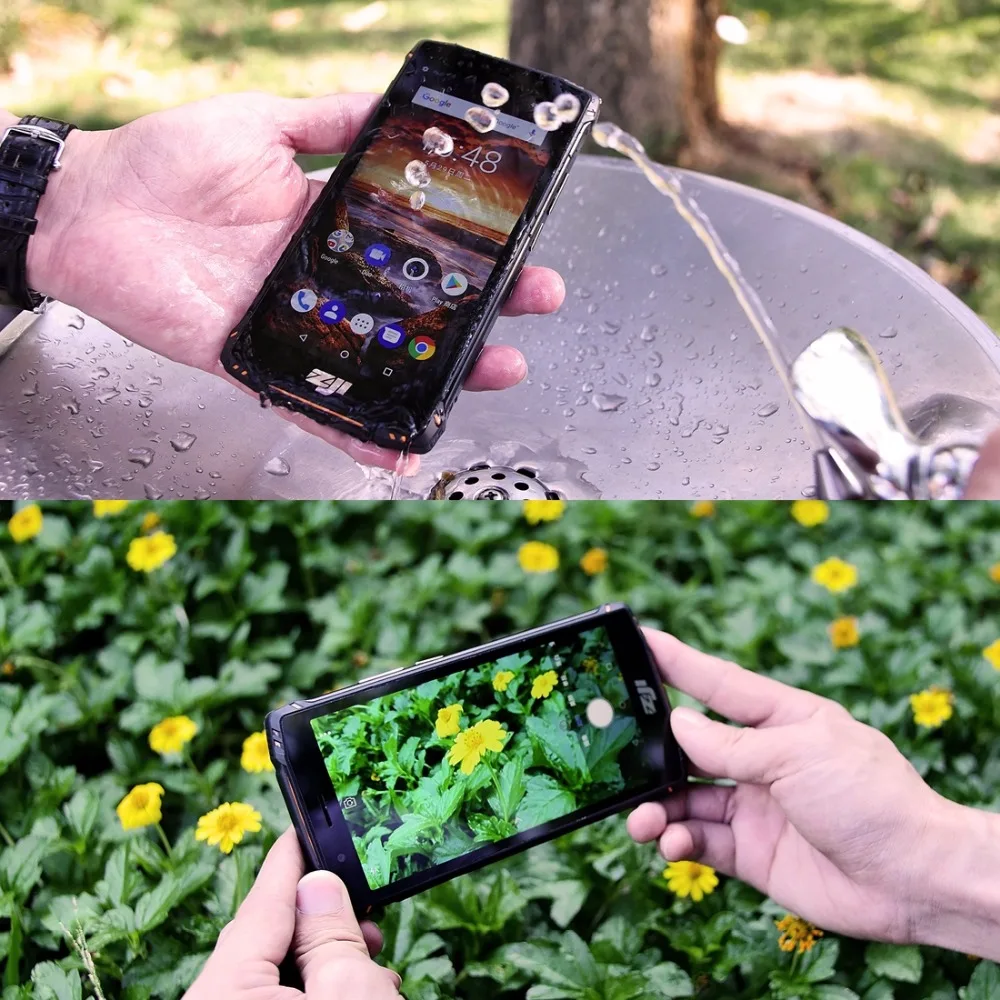HOMTOM зоджи Z9 6 ГБ 64 Гб IP68 5500 мА/ч, Водонепроницаемый мобильного телефона сердечного ритма андроид 8,1 5,7 дюймов Face ID отпечатков пальцев 4G смартфон