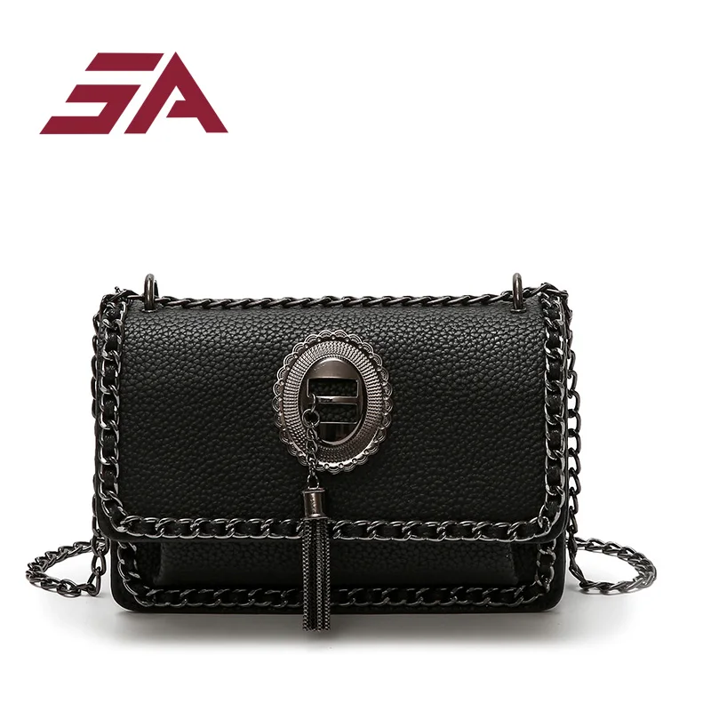 

SA Luxury Chain Clutch Cross Body Bag Brand Designer Women Leather Handbags Vintage Messenger Bags 2018 NEW sac 5 color pink