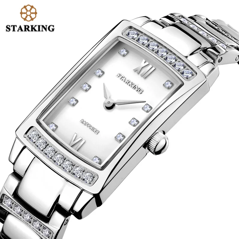 STARKING Fashion Casual Quartz Watch Women Full Steel Watches Simple Vintage White Sapphire Crystal Wristwatches Female Clock STARKING Fashion Casual Quartz Watch Women Full Steel Watches Simple Vintage White Sapphire Crystal Wristwatches Female Clock