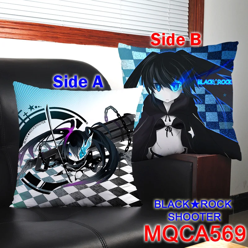 Аниме Black Rock Shooter Декоративные подушки пользовательские 45x45 см квадратный мягкой две стороны напечатаны Подушки Детские Подушки для аниме Вентиляторы подарок