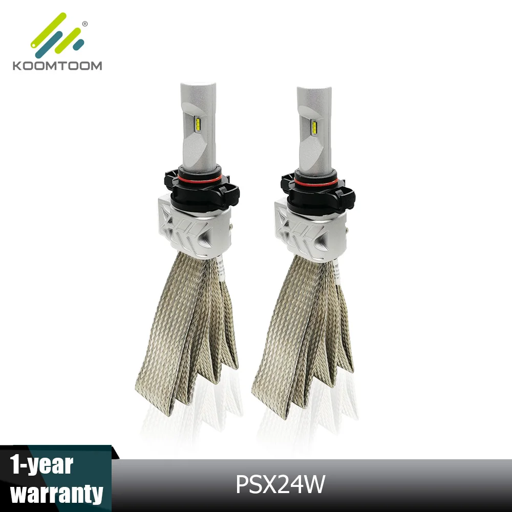 Koomtoom PSX24W Bulb 6500K 2504 PSX24W Led Fog Light Bulb Flip Luxeon ...