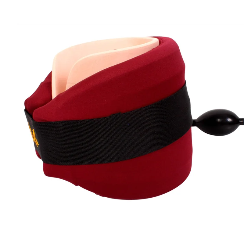 21x16cm Red inflatable cervical traction supports device neck vertebrae fixed belt Multi layer air chamber for daily health care 21x16cm Red inflatable cervical traction supports device neck vertebrae fixed belt Multi layer air chamber for daily health care