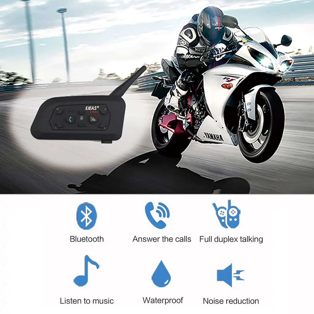 Мотоциклетный шлем vieas V6PRO Bluetooth 2018 м водонепроницаемый ветрозащитный|Наушники