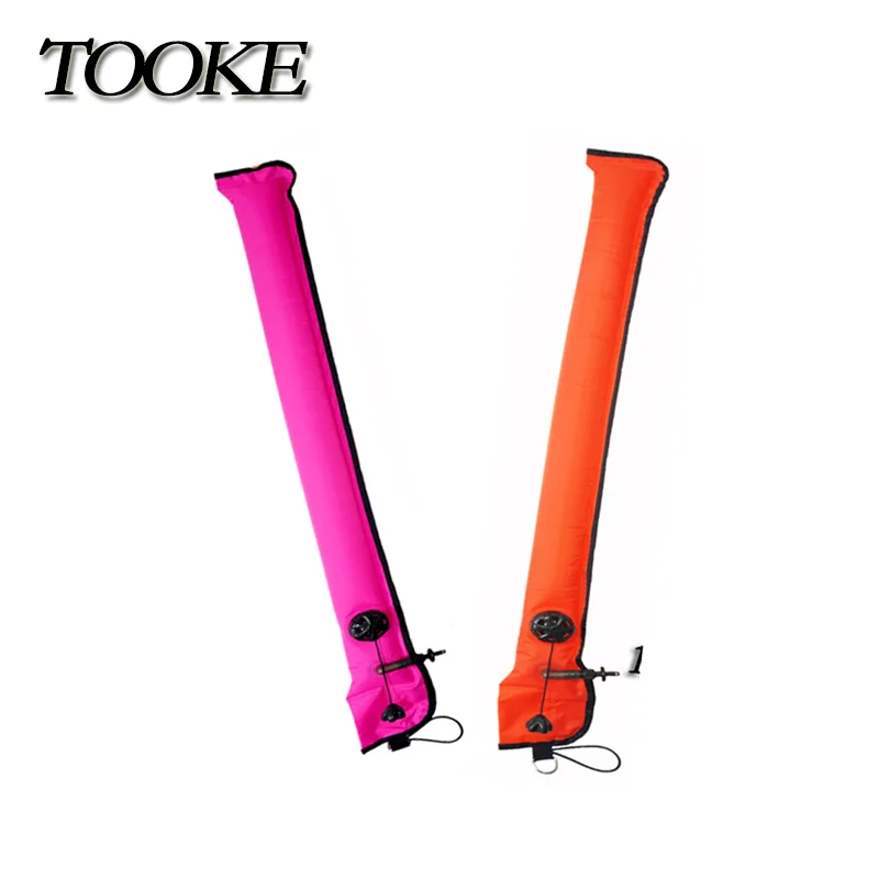 

Scuba Dive Diving Surface Marker Buoy Signal Safety Sausage Tube Closed End Inflator Valve 1.1M Diving Gears