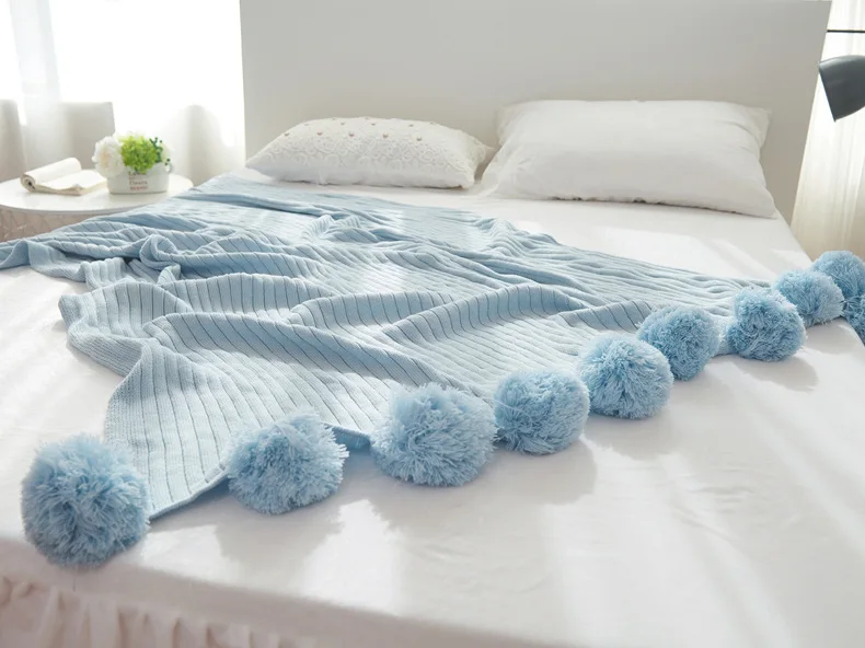 Высокое качество 100% хлопок вязаное одеяло. Кондиционер диван одеяло